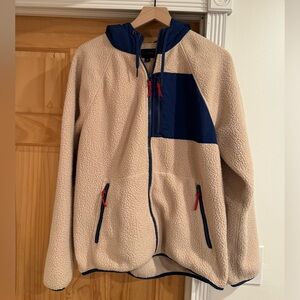 J Crew Sherpa zip up jacket
